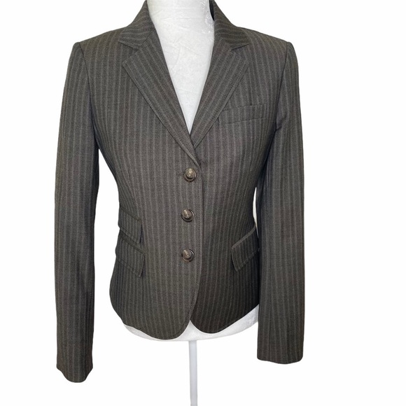 J. CREW Herringbone Pinstripe Classic Blazer - Picture 1 of 6